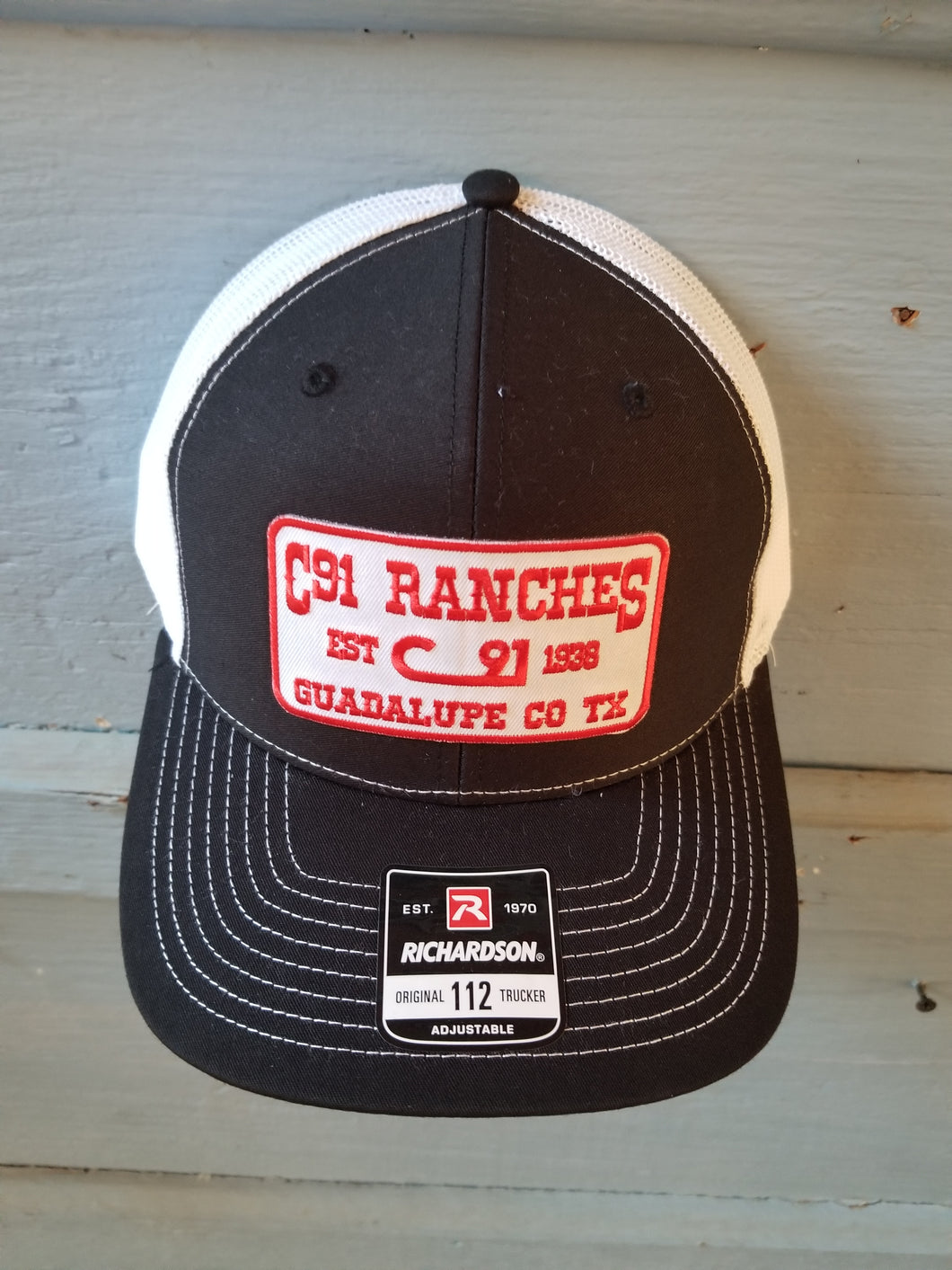 Black With Red C91Ranches Baseball Cap